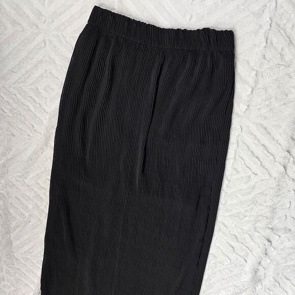 Black Sheer Mini Accordion Pleat Mini Skirt & Sheer Maxi Overlay Skirt Goth Punk - Picture 5 of 9